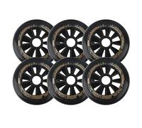 6 Pack Inline Skate Wheels, 90mm / 100mm / 110mm Roller Blade Skating Wheels, 85A Roller Skate Wheels pour Roller Blade Wheel Remplacement,Noir,100mm
