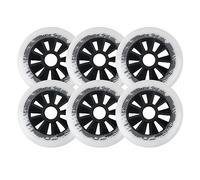 6 Pack Inline Skate Wheels, 90mm / 100mm / 110mm Roller Blade Skating Wheels, 85A Roller Skate Wheels pour Roller Blade Wheel Remplacement,Blanc,100mm