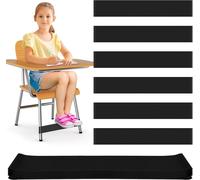 6 Pack Kids Chair Bands With Restless Feet Flexible Stretch Bands Seats Band Foot Stretch Black Chair Bands Chair Fidget Essentials Room Elementary Classroom Adhd Tools