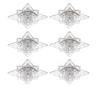 6 Pack LED Crystal Atmosphere Downlight 9W Multicolor Crystal Ceiling LightBaffle Trim LED Recessed Downlight for Dining Room Living Room Bedroom Flat,