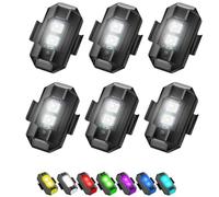 6 Pack | Lumière Stroboscopique LED Drone | 7 Couleurs et 7 Modes | Anti-Collision | Étanchéité IP68 | Compatible avec DJI Mini 4 Pro, Avata 2, Mini 4K, Air 3, Mavic 3