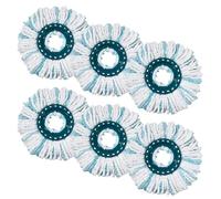 6 Pack Microfiber Mop Tête de Rechange pour Leifheit Clean Twist Disc Mop Micro / Clean Twist Disc Mop Ergo, Puissant Absorbant et décontamination, adapté à Tous Les Types de Plancher