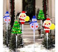 6-Pack of Moving Christmas Lights, Solar Powered Outdoor Decorations, Waterproof Xmas Yard Decor for Garden, Pathway & Holiday Parties (BB)