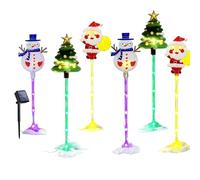 6 Pack of Moving Christmas Solar Light, Led Outdoor Moving Christmas Lights Waterproof, Solar Powered Holiday Decorations for Yard, Garden, Pathway, and Patio (Style B)