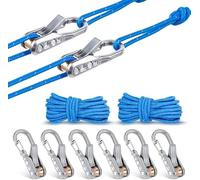 6-Pack Outdoor Paracord Adjusters,Rope Roller Tightening Tool with Locking Buckle,Cord Tightening Tool with Heavy-Duty Tie Down for Camping,for Camping,Boating, Truck Cargo, Tent Outdoor Gear