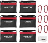 6 Pack Photo Studio Sandbags Heavy Duty Sandbags Sand Film for Light Stands and Boom Arms