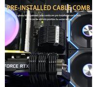 6 Pack Power Extension Cable-One Way Angled Design-1 x ATX 24 Pin/2 x 8 (4+4) EPS/Gold Plated 3x8 (6+2) Pin PCIE for Power Supply,16AWG Black
