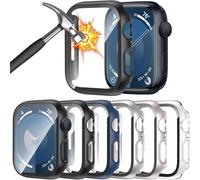 6 Pack Protective Case With Screen Protector Compatible With Apple Watch Series 9/8/7 41mm,Ultra Thin Polycarbonate Anti-Scratch Hard Case For Iwatch 41mm