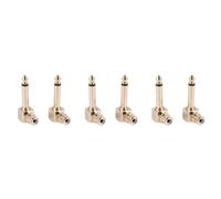 6-PACK RCA Femelle Jack à 1/4 Pouce Mono Mâle Plug Adaptateur Audio à Angle Droit, Or