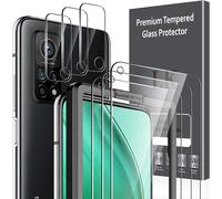 [6 Pack] Screen Protector Compatible With Xiaomi Mi 10t 5g/10t Pro 5g, 3 Film And 3 Camera Glass, 9h Hardness, Hd Clear Screen Protector, Anti-Scratch, No