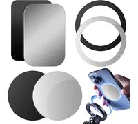 6 Pack Thin Adhesive Metal Plate Phone Holder Universal Phone Holder Car Phone Holder Replacement Accessories Black Silver