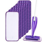 6 Packs Lingettes Reutilisable pour Swiffer WetJet,Mop Pads Microfibres,Chiffon Rechange pour Swiffer Wet Jet Balai Spray