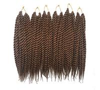 6 Packs/Lot Brun La Havane Mambo Twist Crochet Tresses Extensions de cheveux Sénégalais Twist Twist Crochet synthétique Braid (12 pouces, 30)