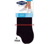 Pompea Chaussettes basses Cotton - Coton, lot de 3 - Blanc - L (Homme)