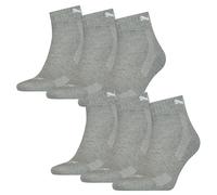 6 Paire Puma Quart Chaussettes Frottee-Sohle Gr. 35 - 46 Unisexe Amorti Courtes