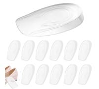6 Paire Talonnette Silicone, Talonnette Tendon D'achille Rehausse 1 cm, Semelle Talon Douleur Autocollantes, Coussinets pour Talon Arrière Transparentes pour Hommes et Femmes