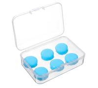 6 Paires Bouchons d'Oreille en Silicone Malléable, Boules Quies Anti Bruit pour Dormir, Bouchon Oreille Piscine Imperméable, Protection Auditive Réutilisable pour Sommeil, Natation et Avion - Bleu