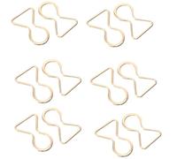 6 Paires Boucle de Ceinture Décorative, Simple et Polyvalente | Or, Robuste, Style Mode, pour Manteau et Doudoune, Usage Boutique et Centre Commercial
