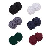 6 paires bouton de manchette homme, boutons de manchette pour homme, bouton de manchette noeuds de soie pour homme/Femme chemise/Robes