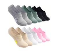 6 Paires Chaussettes Invisibles, Soquettes Femmes 35-38 39-42 Antidérapantes et Courtes Socquettes Coton Ocquettes Basses Chaussettes de Randonnée Courtes Fines et Elastiques Anti-déodorant Multicolor