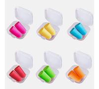 6 Paires de Bouchons Oreille, Boules Quiès pour Dormir, Bouchons d'Oreille en Mousses Souple avec Étui Transparent, Réduction de Bruit pour Dormir, Travail et Étude