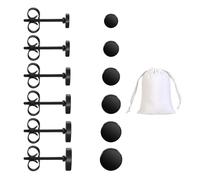 6 paires de boucles d'oreilles plates, 1 sac de rangement blanc, boucles d'oreilles noires, boucles d'oreilles rondes à dos plat, bijoux de piercing simples et tendance, boucles d'oreilles gothiques
