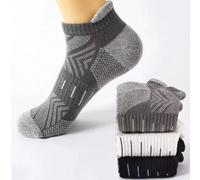 6 paires de chaussettes de compression à faible coupe et à support de voûte plantaire respirantes, convenant aux courses et à un port quotidien, unisexe 39-42,43-46Étoffe