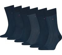 6 paires de chaussettes Tommy Hilfiger Hommes TH Men Giftbox 6P taille 39 - 46 Business Giftbox , Couleur:Navy, Chaussettes & Bas:43-46