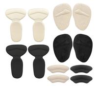 6 paires de coussinets pour talons hauts et coussinets pour chaussures métatarsiennes, coussinets de talon pour éviter les douleurs au talon, chaussures trop grandes, ajustement et confort améliorés