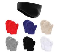 6 Paires De S Pour Enfants Et 1 Bandeau De Protection Auditive Chaud, S En Velours Corail, S Thermiques, Fournitures Thermiques D'Hiver