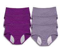 6 Paires de Slips Bicolores, Menstruelle Flux Tres Abondant, Haute Culotte de Regle Hygiénique Absorbante Lavable Culotte,Colours8-XL