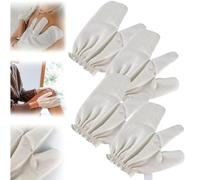 6 paires Gloves Raw Silk, Massage Gloves, Raw Silk Gloves with Elastic Wrist Bands, Dry Brushing Exfoliator ,gants de massage en soie brute
