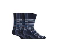 6 Paires homme poignée douce non chaussettes élastiques 6-11 uk, Eu 39-45 Assortis Rayures - MGG49, Homme, 39-45