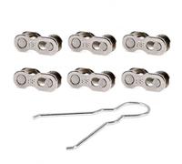 6 Paires Maillons de Chaîne de Vélo 9 Vitesses, Compatible avec Shimano 9 Vitesses, Attache Rapide en Acier avec Aide au Montage pour Réparation, Entretien, VTT et Vélo de Route