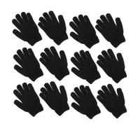 6 Paires Moufles Exfoliants de Bain en Polyester, Double Face | Lavables, Répartition Uniforme Mousse, pour Préparation au Rasage, Jambes et Corps