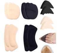 6 Paires Remplisseurs de Chaussures et Coussinets de Talon, Inserts Ajustables pour Chaussures Trop Grandes, Réducteur de Taille Confortable, Rembourrage Avant-Pied et Protection Talon Unisexe