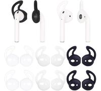 6 Pairs AirPods Compatible Skin with Soft Silicone Replaceable Ear Hook, Non-Slip and Anti-Lost, Earphone Accessory, Multicoloured