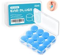 6 Pairs Silicone Earplugs-Mouldable Earplugs-Reusable For Sleep,Noise Cancellation,Sleeping,Swimming,Snoring (Blue)
