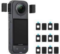 [6 Pairs] Windproof Noise Cancelling Foam Accessories for Insta360 X4 X3 X2 Gopro Hero 13/12/11//10/9 Action Camera (Black)