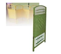 6 Panneau tissé Rattan Room Divider, écran pliant de 50 cm de hauteur pour l'écran d'art pour les enfants et la protection de la vie privée des bureaux. Partageur léger de l'herbe de vigne tissé à mai