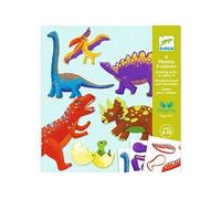 6 Pantins à colorier Dinosaures Djeco