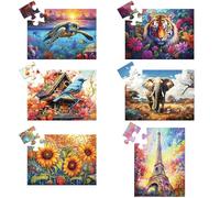 6 Paquets De 16 Pièces De Puzzle De Grande Taille, Produits Et Activités pour Personnes Âgées, Démence, Alzheimer, Cadeau Facile, Puzzles Alzheimer, Jeux Cognitifs De Mémoire