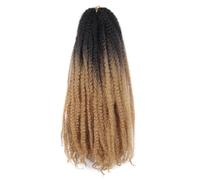 6 paquets de cheveux tressés Marley Twist, extensions de cheveux Afro crépus bouclés au Crochet de 18 pouces Wear and Go(OT27#)