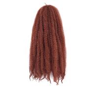 6 paquets de cheveux tressés Marley Twist, extensions de cheveux Afro crépus bouclés au Crochet de 18 pouces Wear and Go(Ginger Orange)