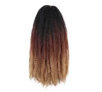 6 paquets de cheveux tressés Marley Twist, extensions de cheveux Afro crépus bouclés au Crochet de 18 pouces Wear and Go(OT30T27#)