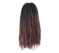 6 paquets de cheveux tressés Marley Twist, extensions de cheveux Afro crépus bouclés au Crochet de 18 pouces Wear and Go(OT33#)