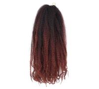 6 paquets de cheveux tressés Marley Twist, extensions de cheveux Afro crépus bouclés au Crochet de 18 pouces Wear and Go(OT530T350#)