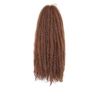 6 paquets de cheveux tressés Marley Twist, extensions de cheveux Afro crépus bouclés au Crochet de 18 pouces Wear and Go(30#)