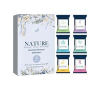 6 Pastilles de Douche Sèches Aromathérapie, Set de Variétés 6 Parfums Relaxants Naturels pour Spa Maison, Créent une Vapeur Parfumée Huiles Essentielles pour Salle de Bain (1 Boîte)