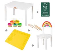 Roba Ensemble Table d'activités et chaise Play-Doh – 6 pâtes à modeler multicolore, accessoires